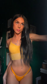 High Waist Gaff + Bra Bundle – Yellow