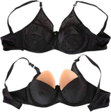 Satin Lace Bra – Black