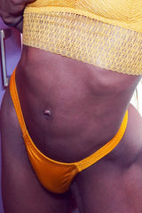 High Waist Gaff + Bra Bundle – Mustard Yellow