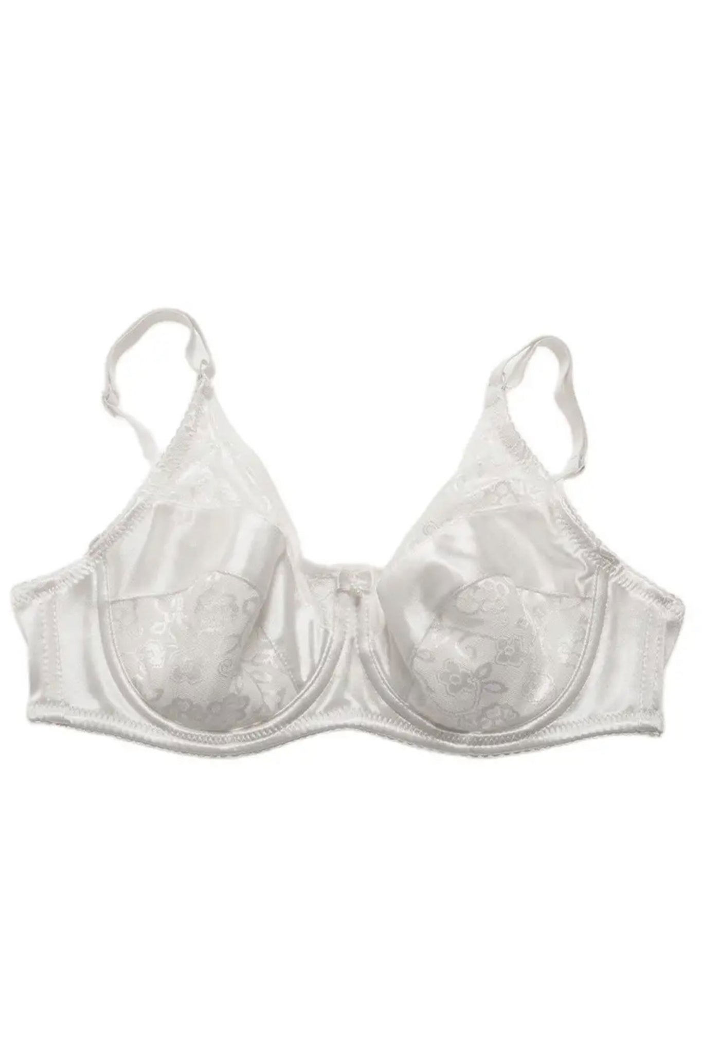 Satin Lace Bra – White – GAFF AND GO