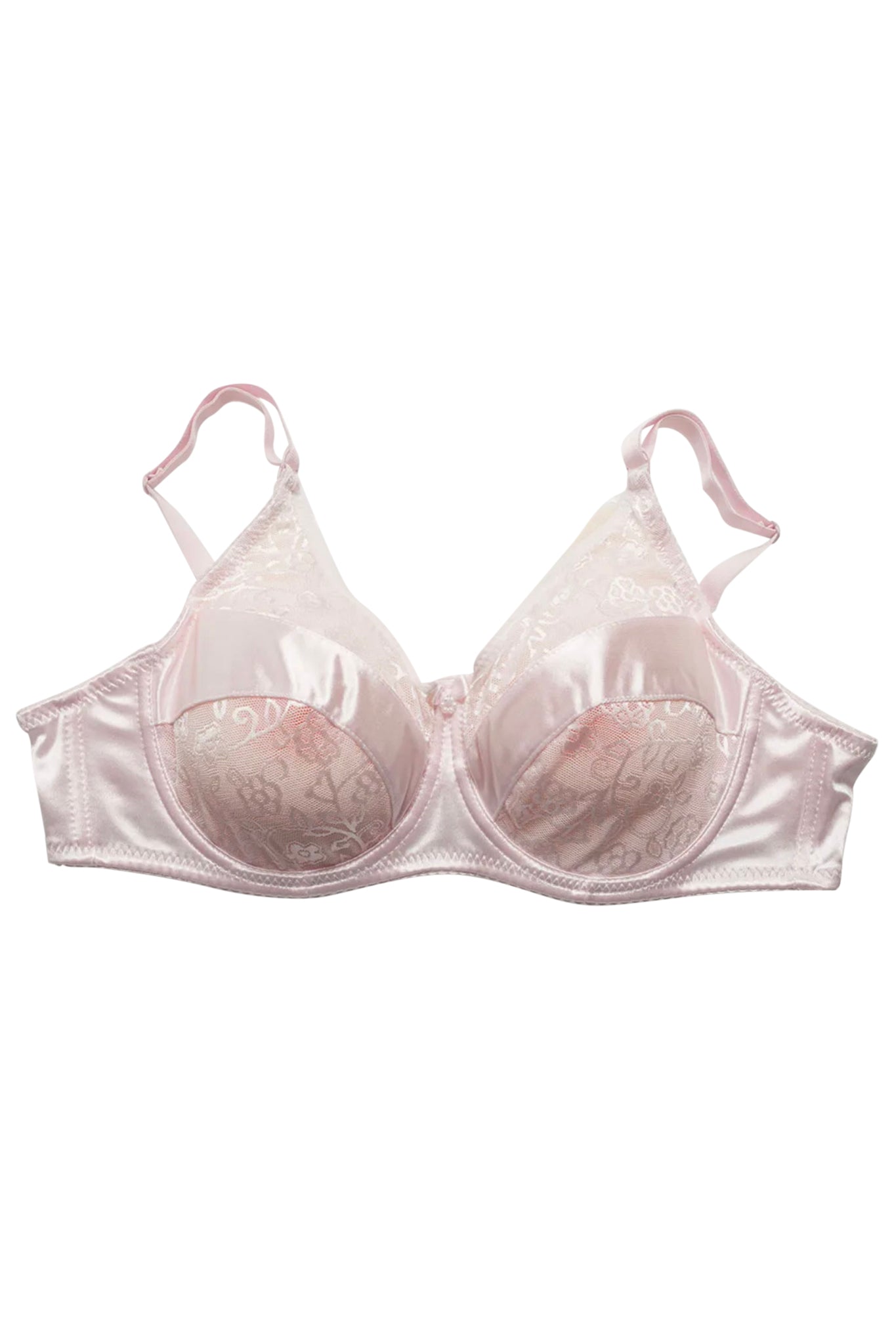 Satin Lace Bra – Pink – GAFF AND GO