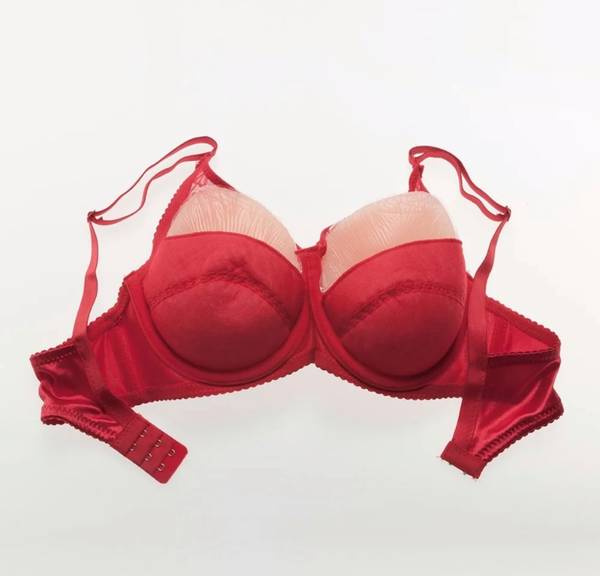 Satin Lace Bra – Red